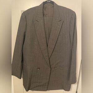 Vintage double breasted wool suit set